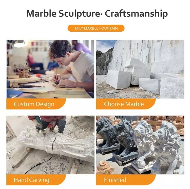 1.3.carving of marble lion statues for sale mily sculpture