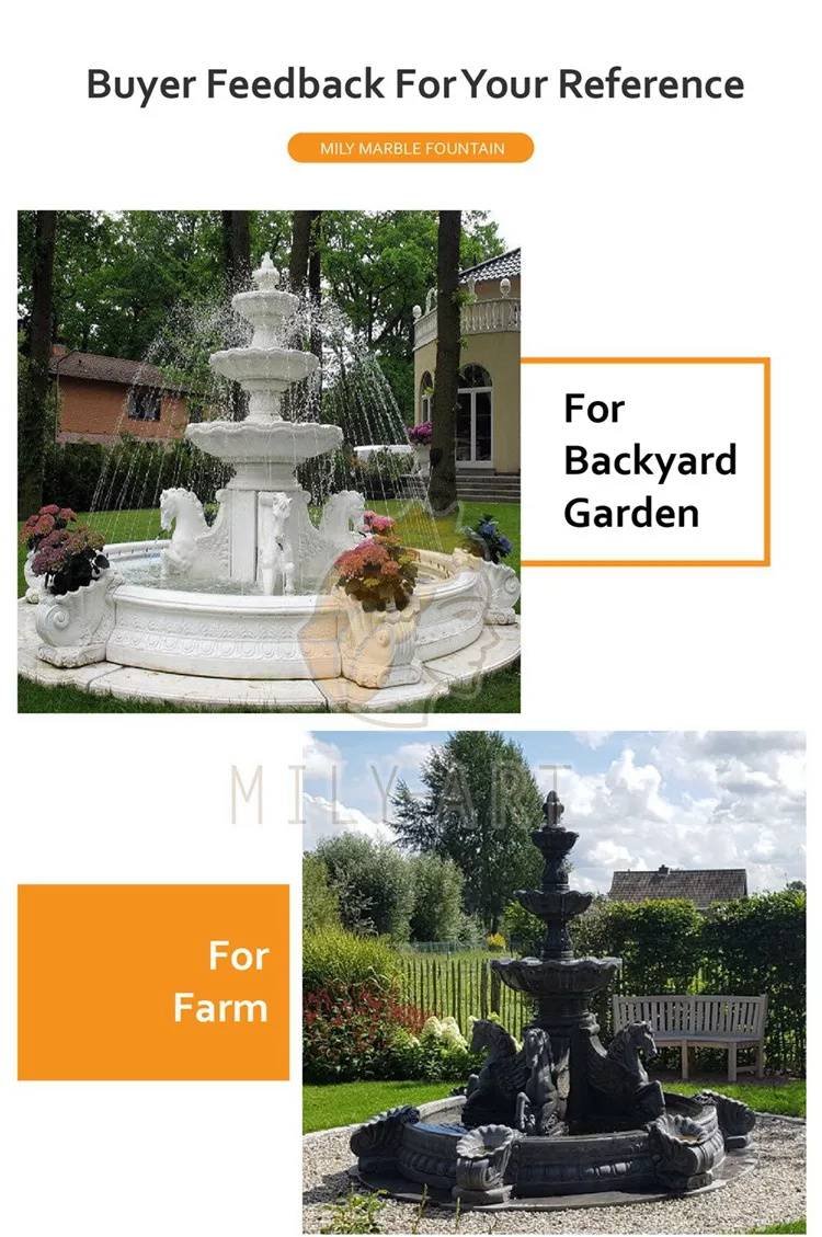 1.5.application sites of horse water fountain for sale mily art sculpture