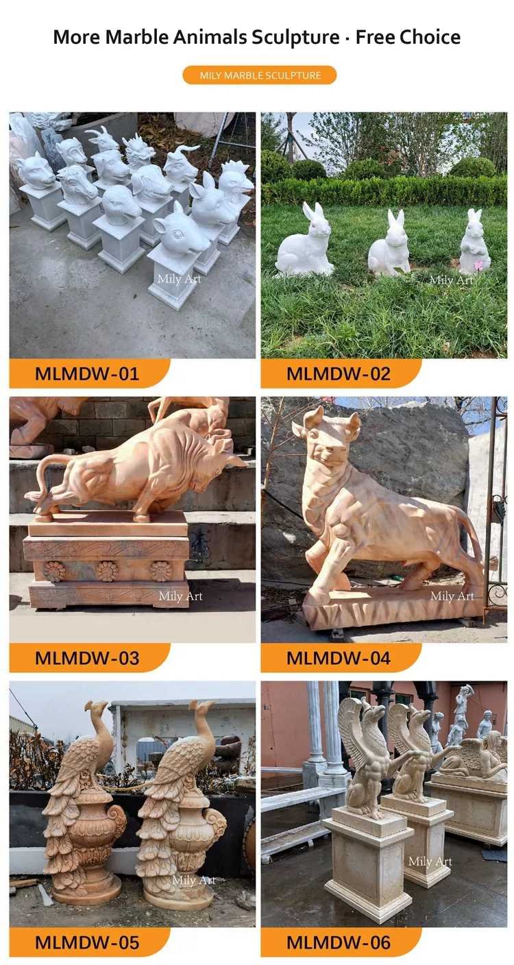 2.1.diverse animal statues for sale mily art sculpture