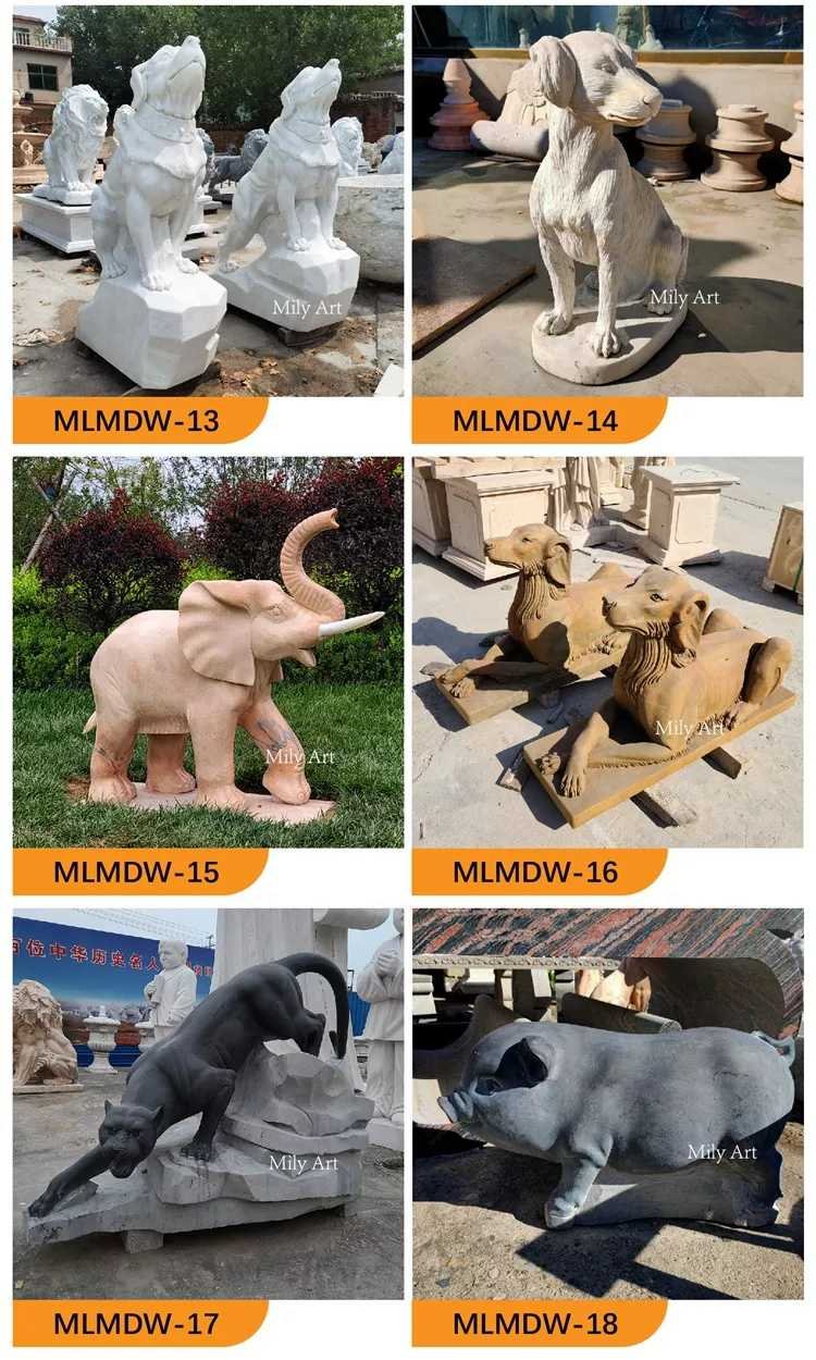 2.3.diverse animal statues for sale mily art sculpture