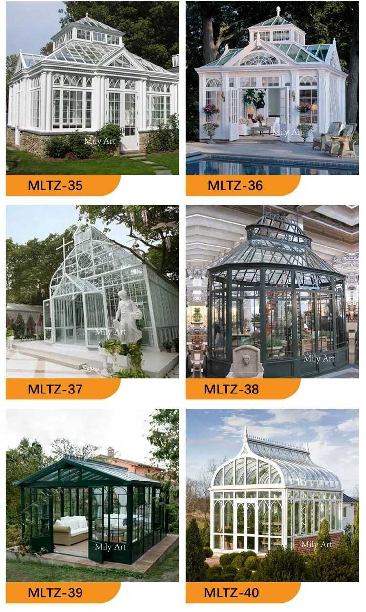 2.5more types of ornamental wrought iron gazebo mily sculpture