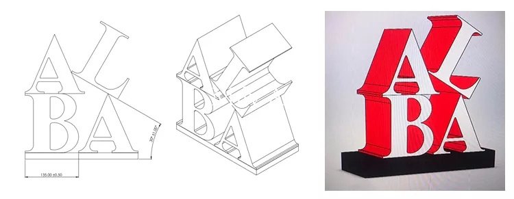 3.4.custom made letter sculpture art project mily sculpture