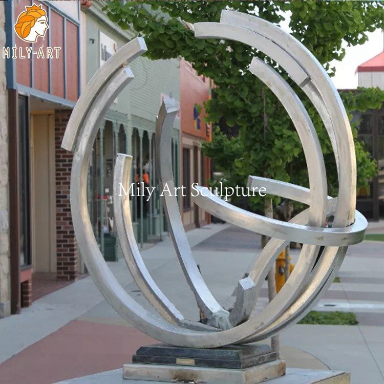 3.outdoor stainless steel sculpture mily sculpture