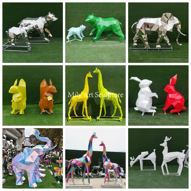 diverse metal animal sculptures mily sculpture (2)