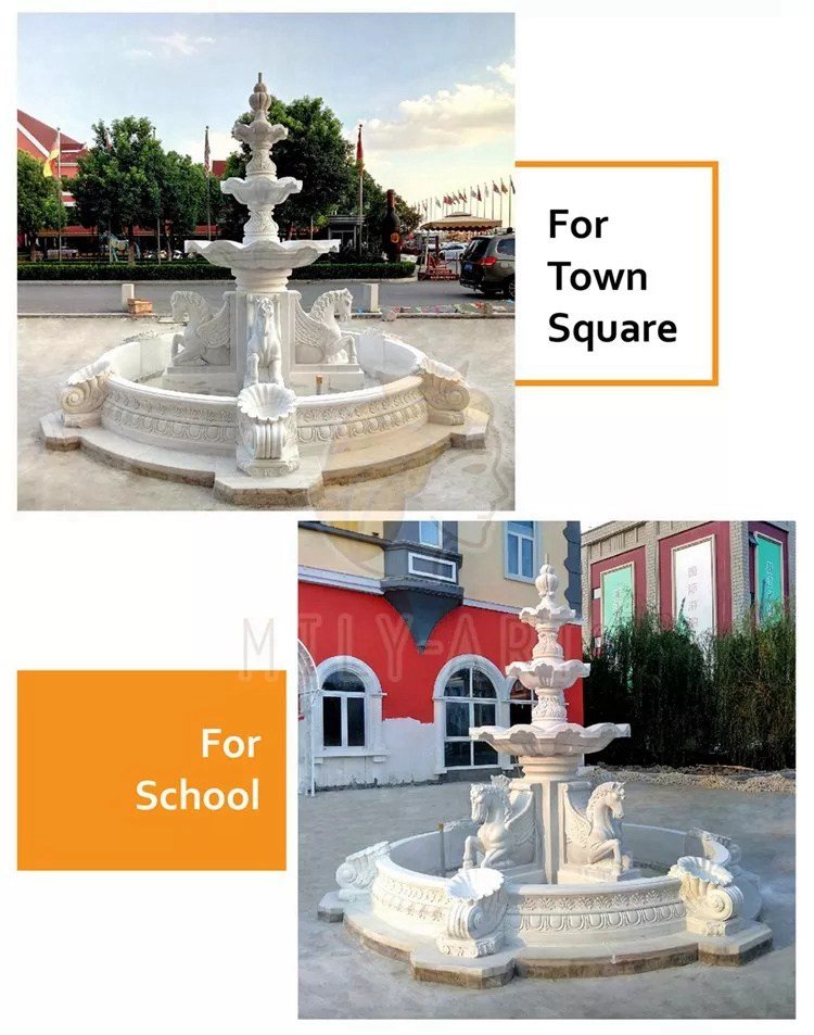 1.5.feedback of marble horse fountain mily sculpture