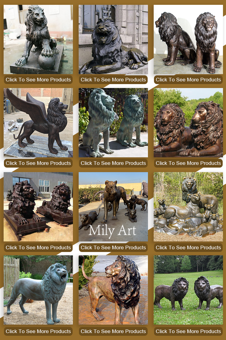 2.1.bronze lion statues for sale mily sculpture