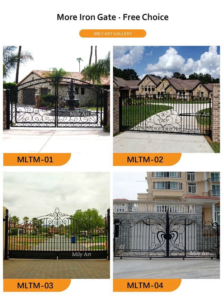 2.1.wrought iron gate for sale mily sculpture