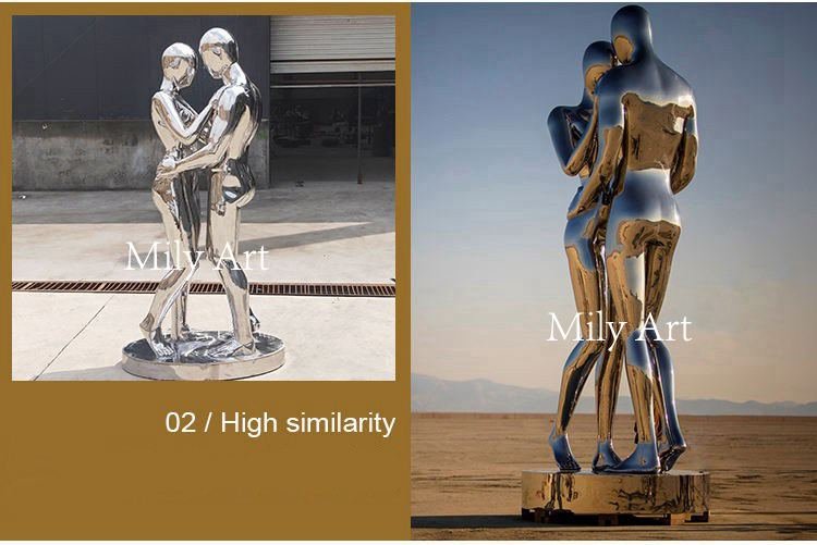 2.2custom made metal sculpture human figure mily sculpture