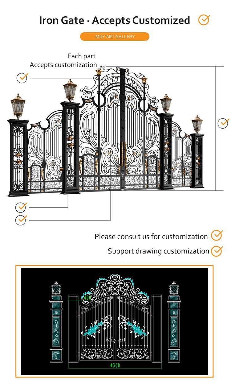 3.1. wrought iron gate for front door mily sculpture