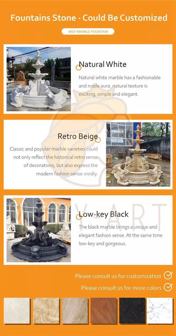 3.2.custom made marble water fountain mily sculpture