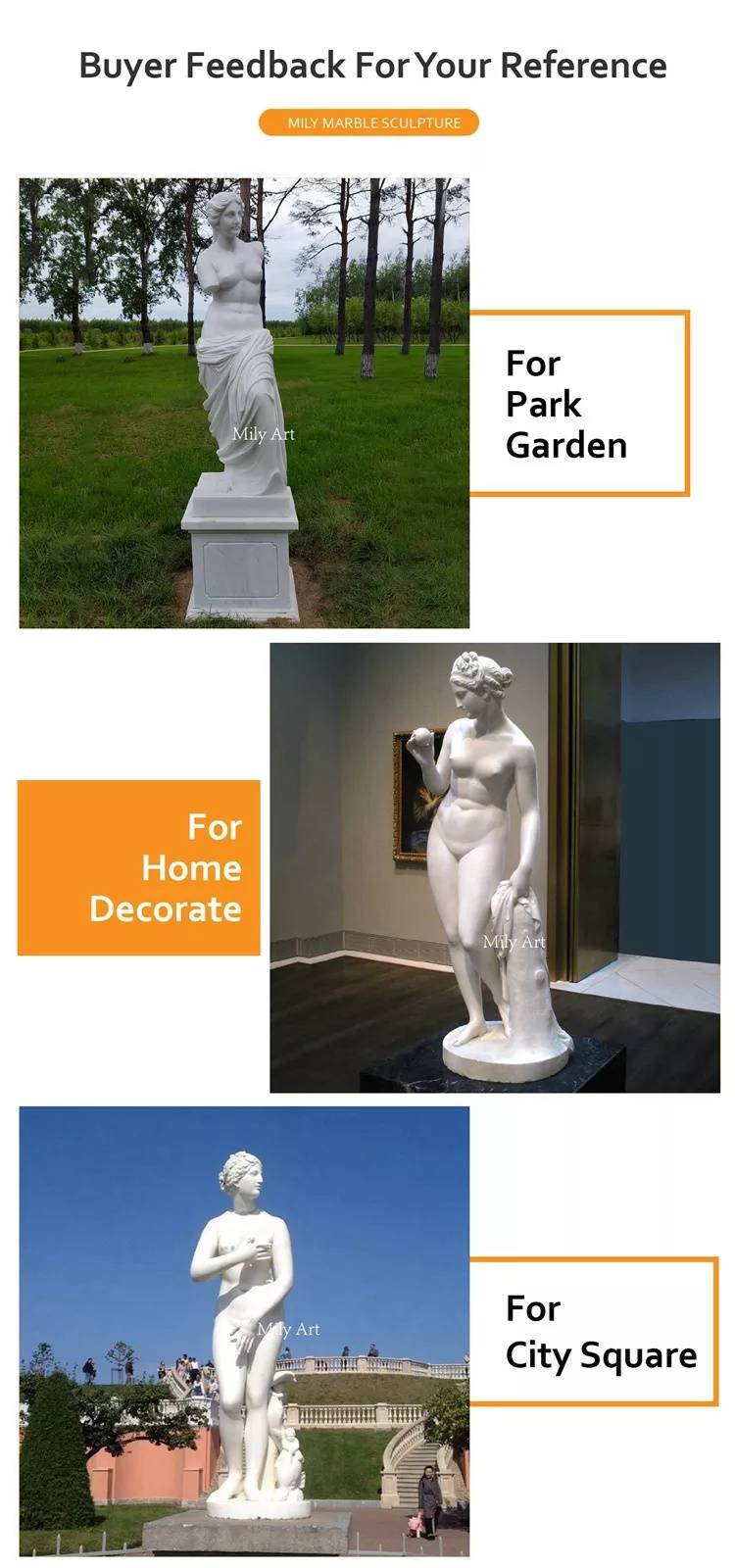 4.1.feedback of venus de milo statue replica mily sculpture