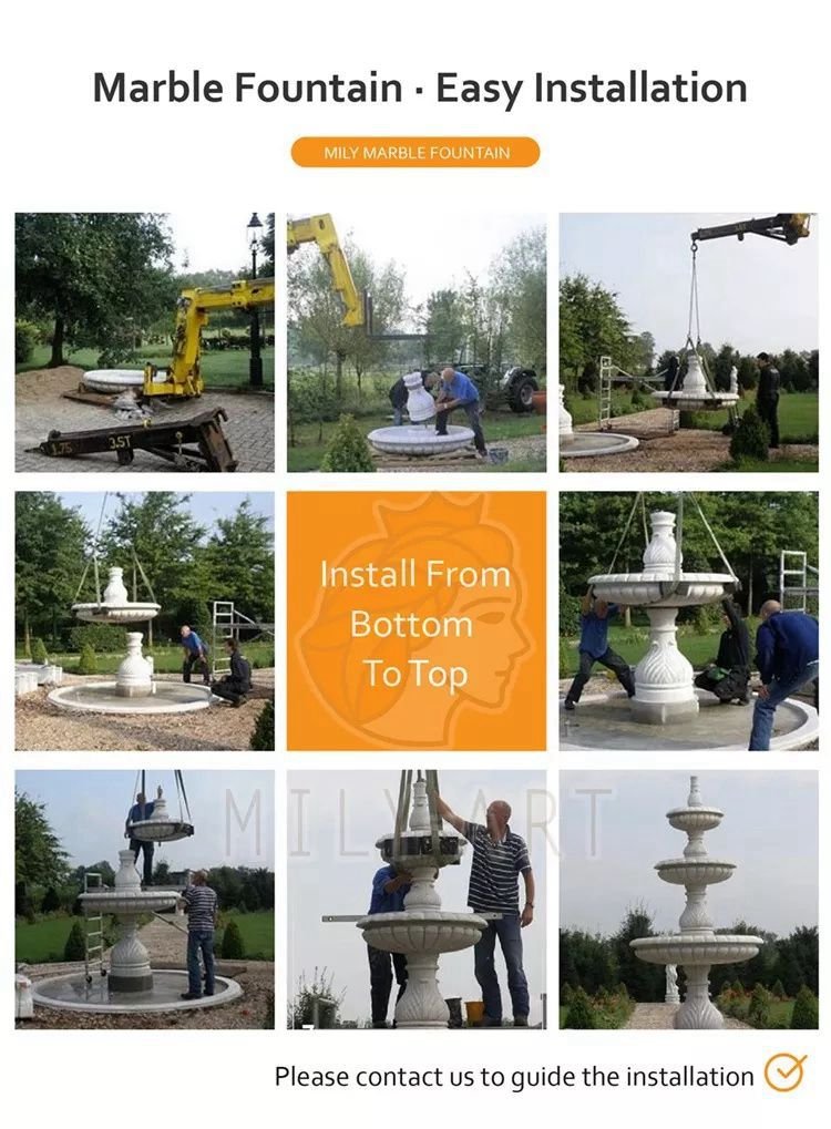 4.1.installation guides for marble fountain mily sculpture
