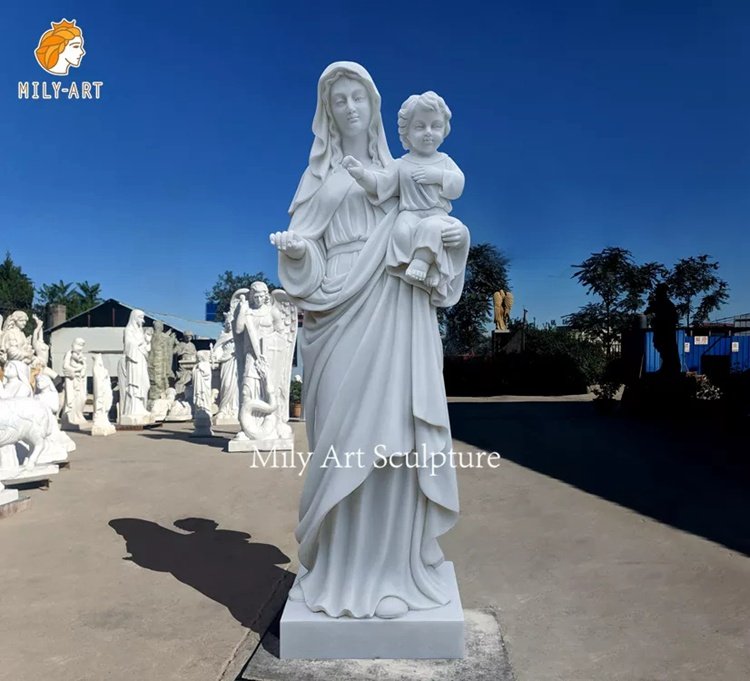 4.marble religious statue mily sculpture