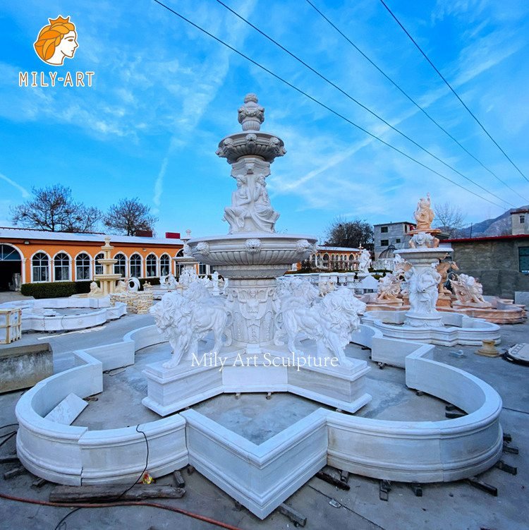 5.large marble fountain for sale mily sculpture