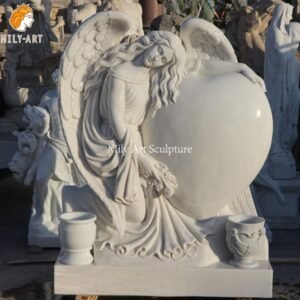 1.angel heart headstone mily sculpture
