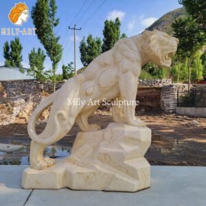 1.marble tiger statue mily sculpture