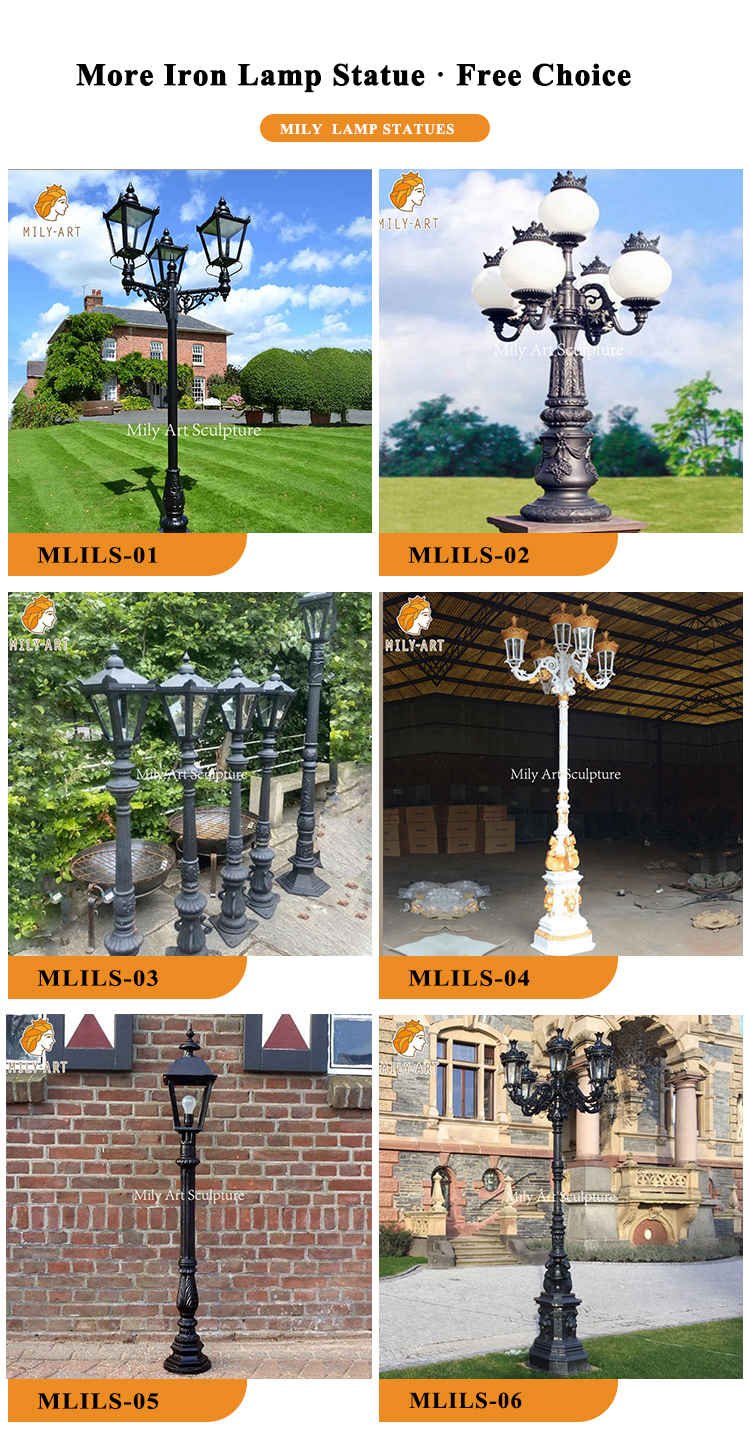 2.1. more iron street lamps mily sculpture