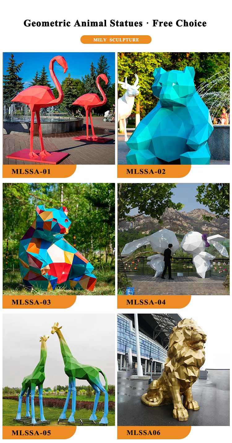 2.1.geometric animal statues for sale mily sculpture
