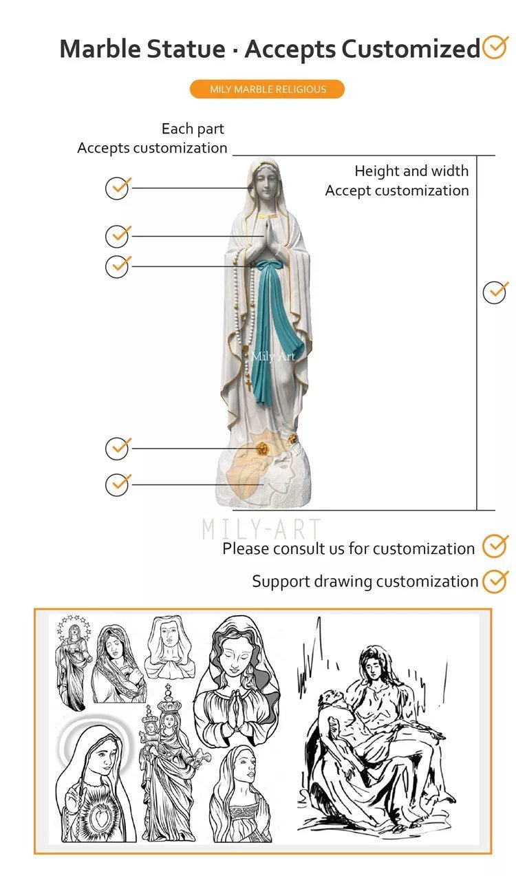 3.1. custom made marble religious statues mily sculpture