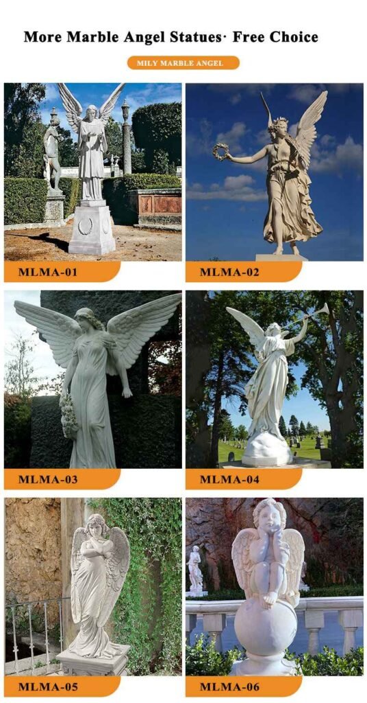 Life Size Marble Angel Blowing Horn Statue Factory Supply MLMS-154 ...