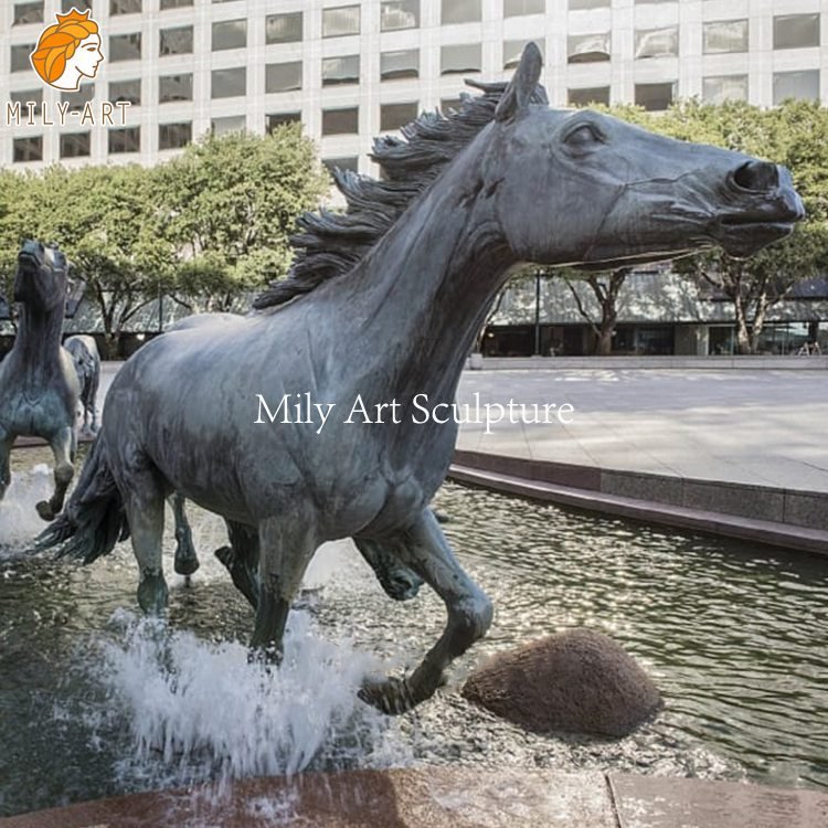 5.bronze running horse sculpture mily sculpture