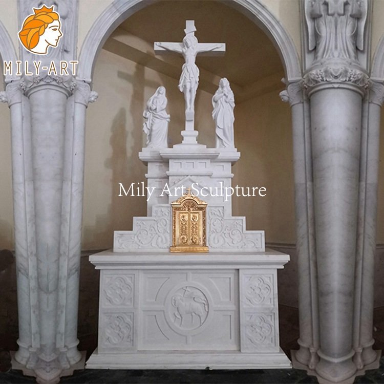 6.catholic marble main altar mily sculpture