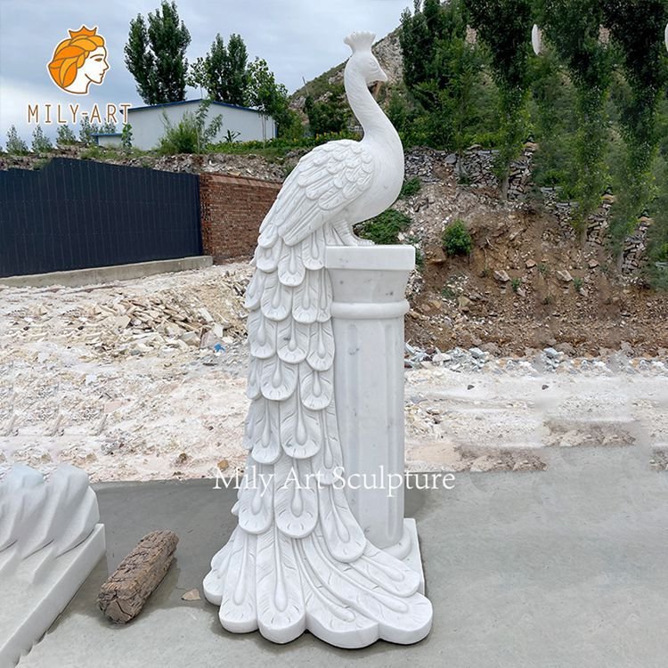 6.outdoor marble planter mily sculpture