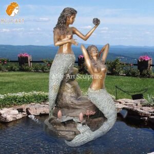 mermaid statues for pool mily statue