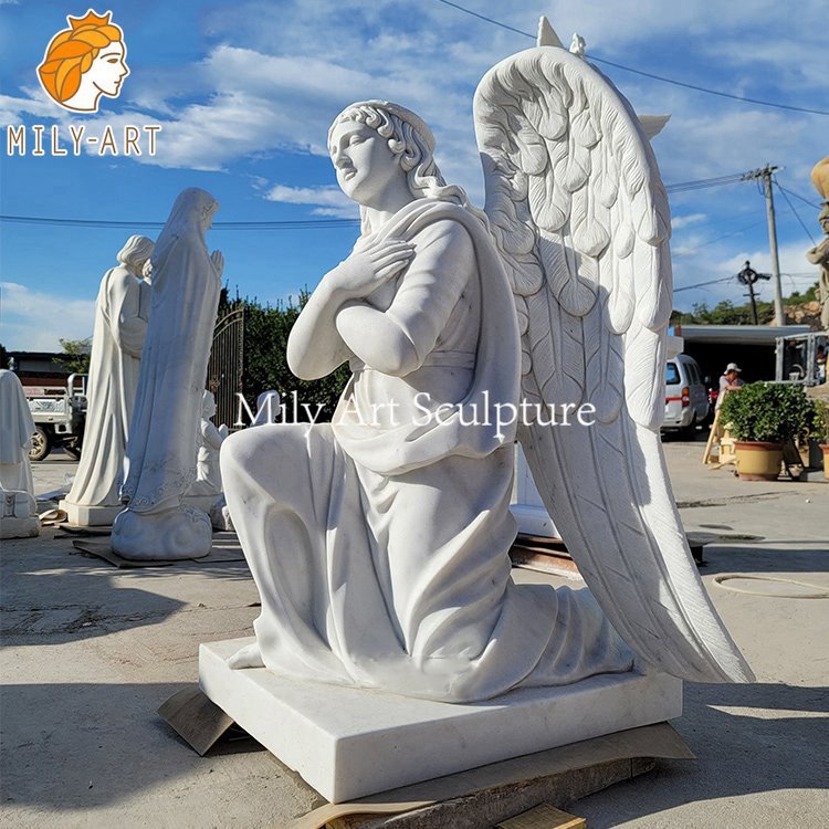 1.kneeling angel garden statue mily sculpture