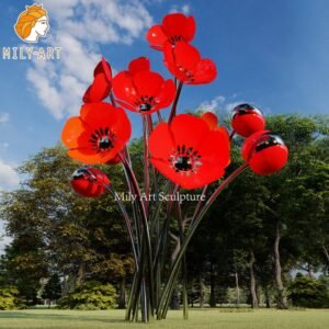 1.outdoor flower sculpture mily sculpture