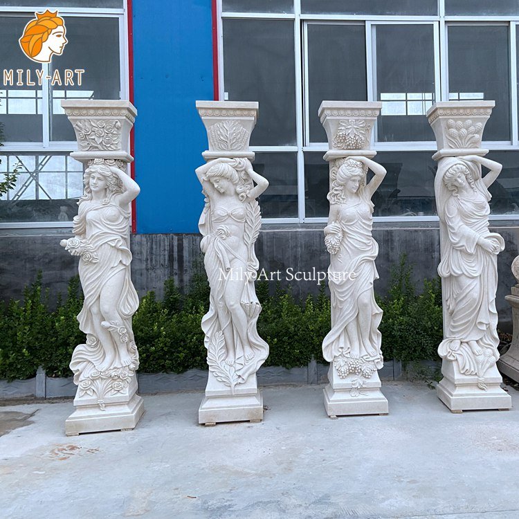 1.white marble columns mily sculpture
