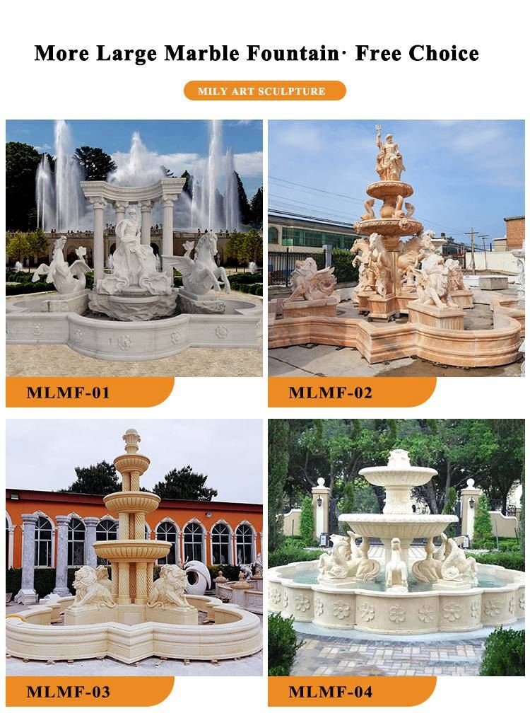 2.1.marble water fountain for sale mily sculpture
