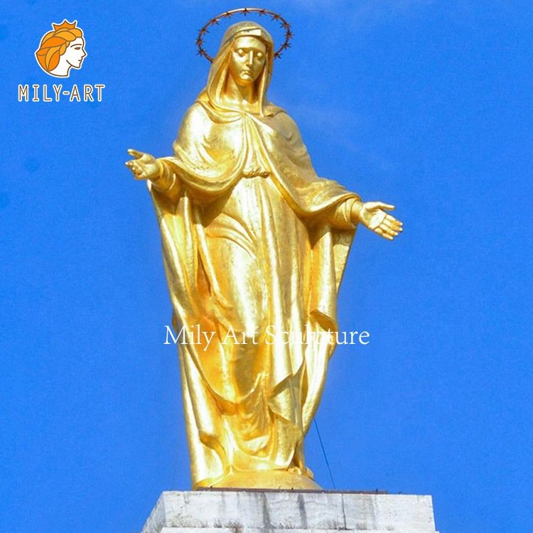 2.bronze virgin mary statue mily sculpture