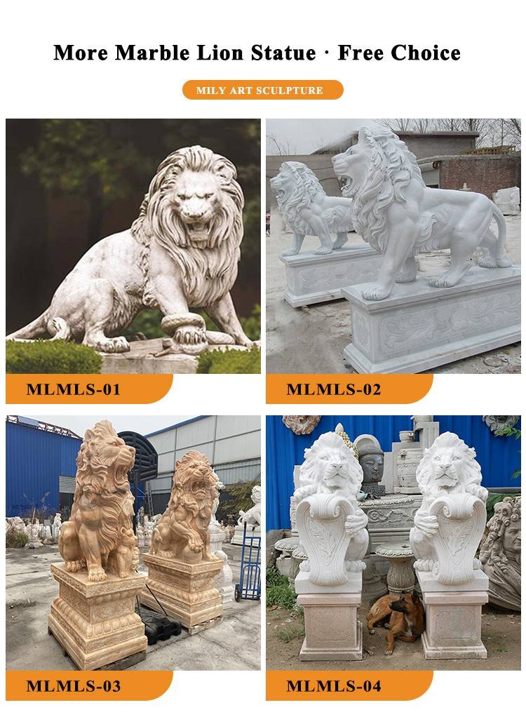 3.1.marble lion statues for sale mily sculpture