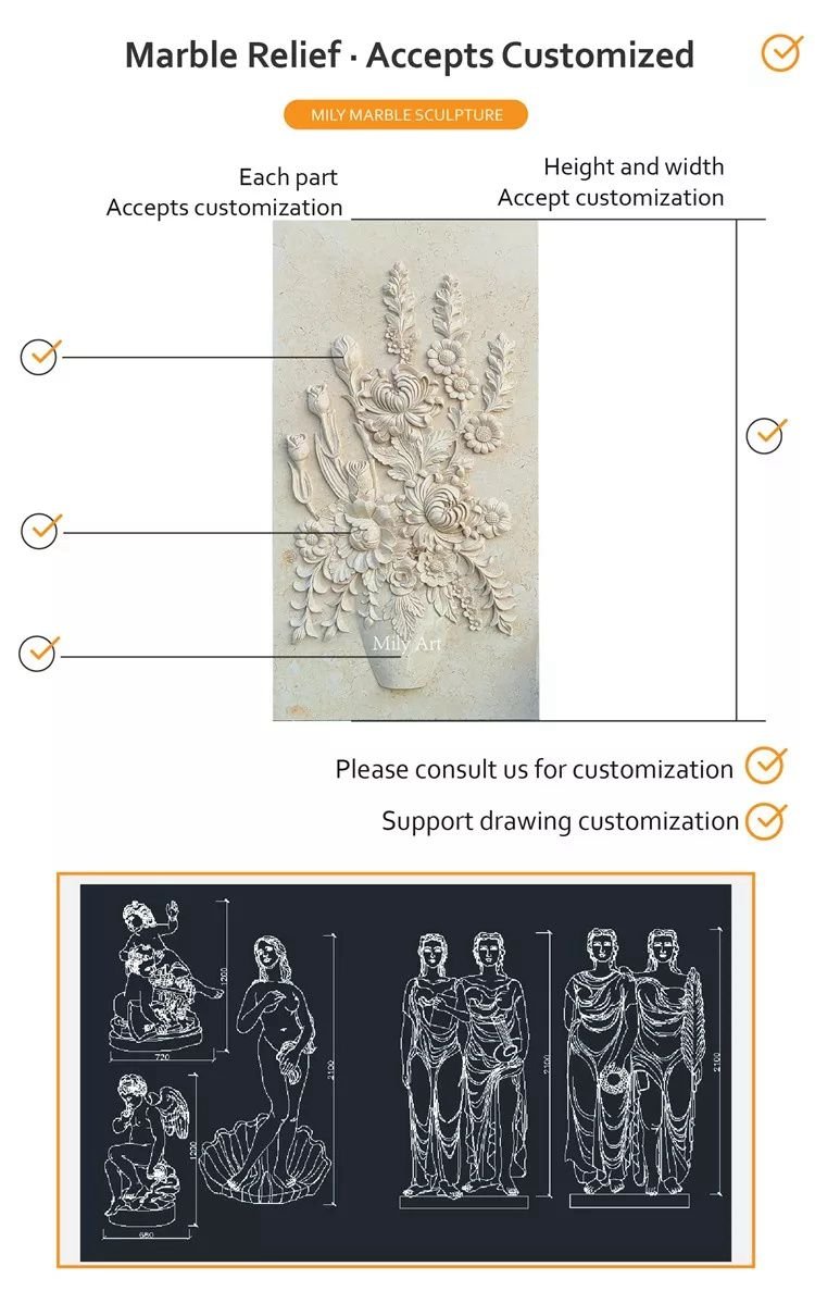 3.2.custom made marble relief sculpture mily sculpture