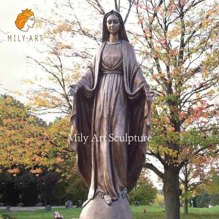 3.bronze virgin mary statue mily sculpture