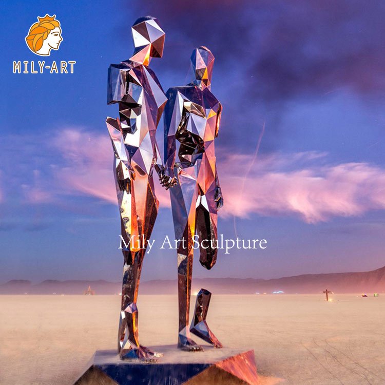 5. stainless steel figure mily sculpture