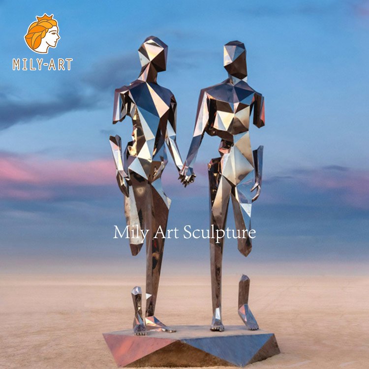 stainless steel figure mily sculpture