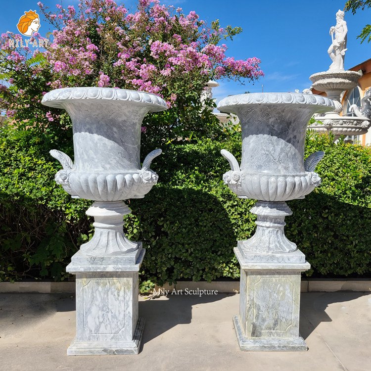 1.marble flower pots manufacturers-Mily Sculpture