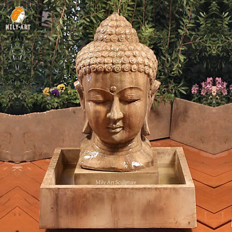 1.marble buddha head mily sculpture