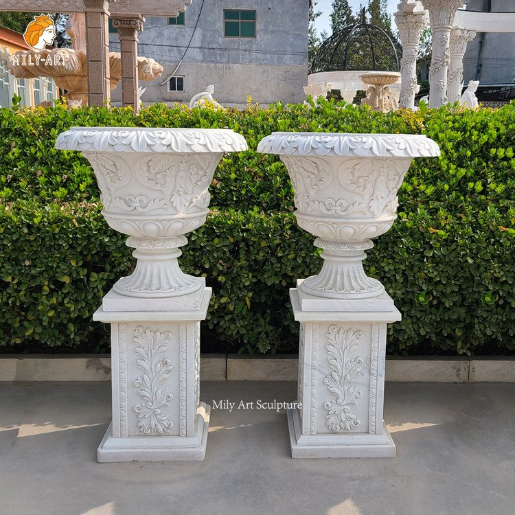 2. marble flower pot-Mily Sculpture