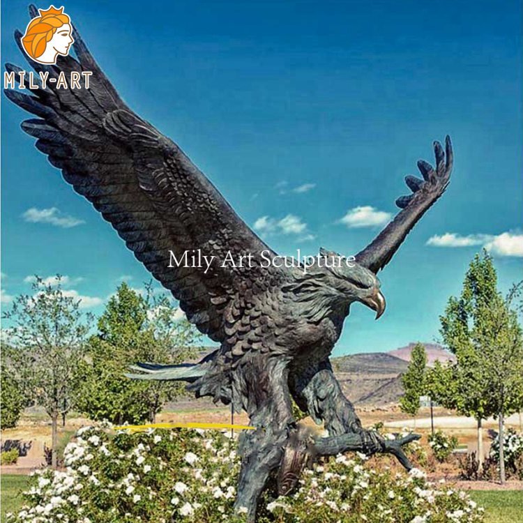 4.large bronze eagle statue mily sculpture