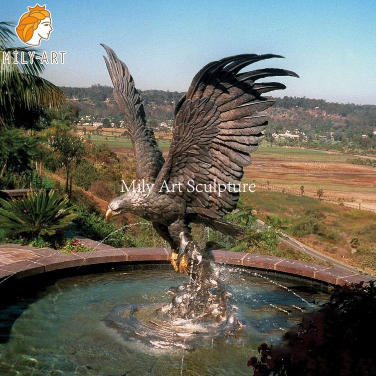 6.large bronze eagle statue mily sculpture