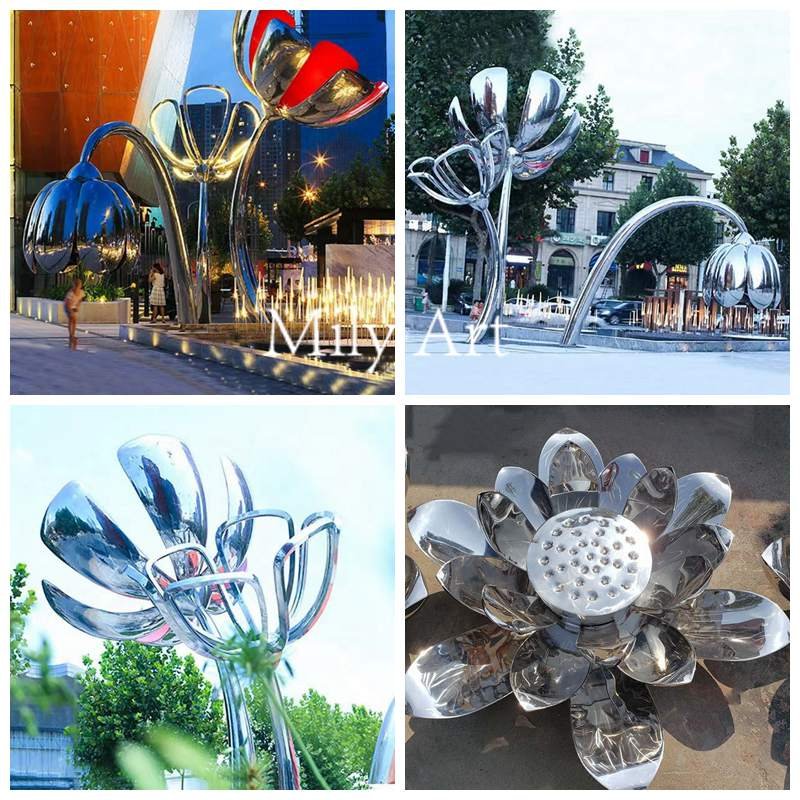 giant metal rose flower sculpture outdoor art decor factory supplier mlss 068