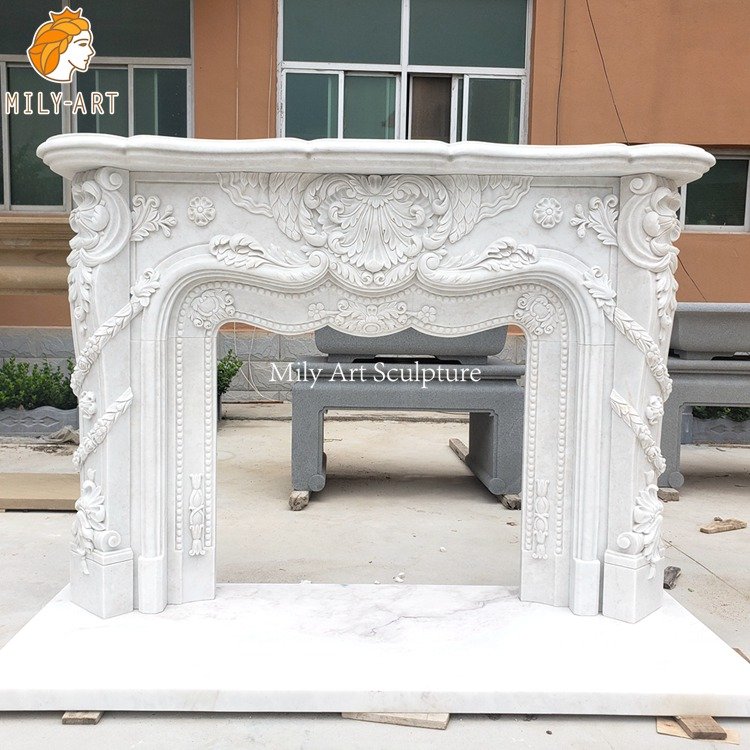 1.modern French fireplace-Mily Statue