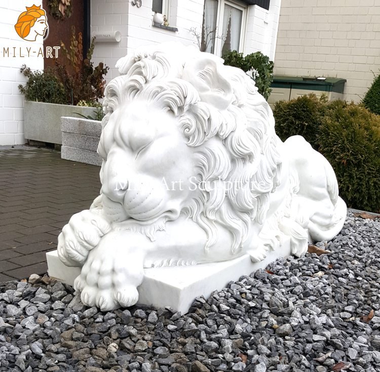 1.sleeping lion sculpture-Mily Sculpture