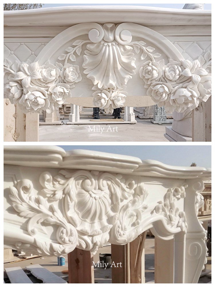 2.1.carving details for the marble fireplaces for sale-Mily Statue