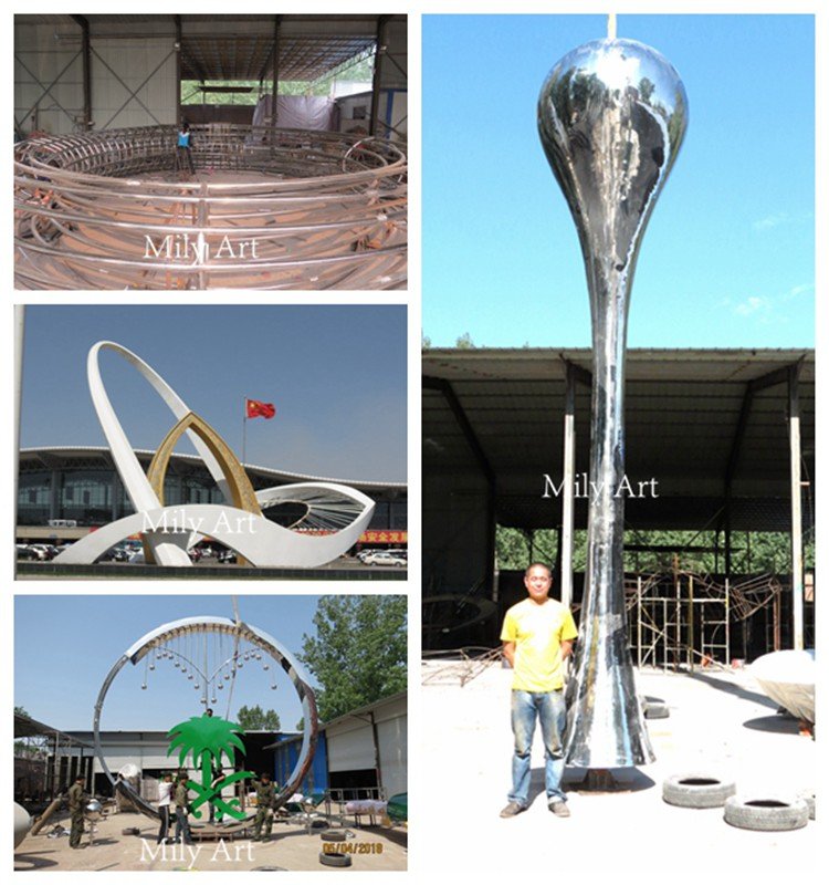 2.2. making for the large metal sculptures for outdoors-Mily Sculpture