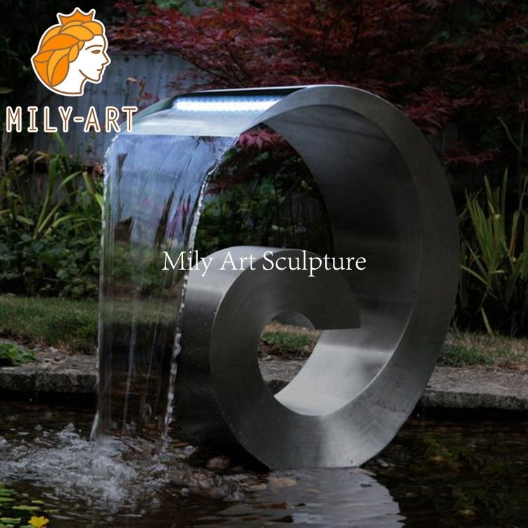 3stainless steel water fountain for outdoor-Mily Sculpture