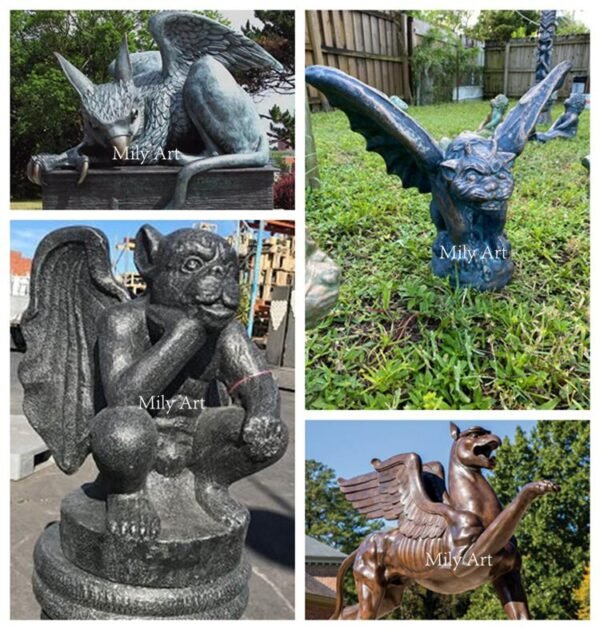 Bronze Casting Gargoyle Statues Garden Decor Supplier MLBS097 Milystatue
